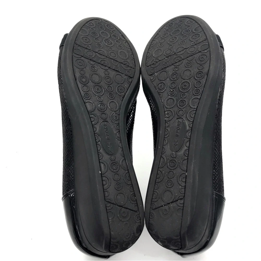Anne Klein Patent Leather Slip On Wedges